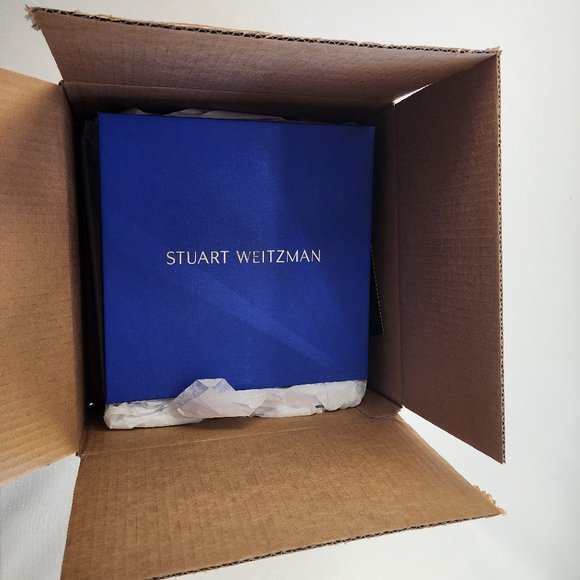 Stuart Weitzman Mega Crystal Bow Platform Sandals Color: Ballet New: Never Worn - Picture 11 of 13